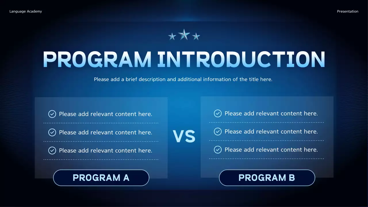 Blue Modern Language Presentation