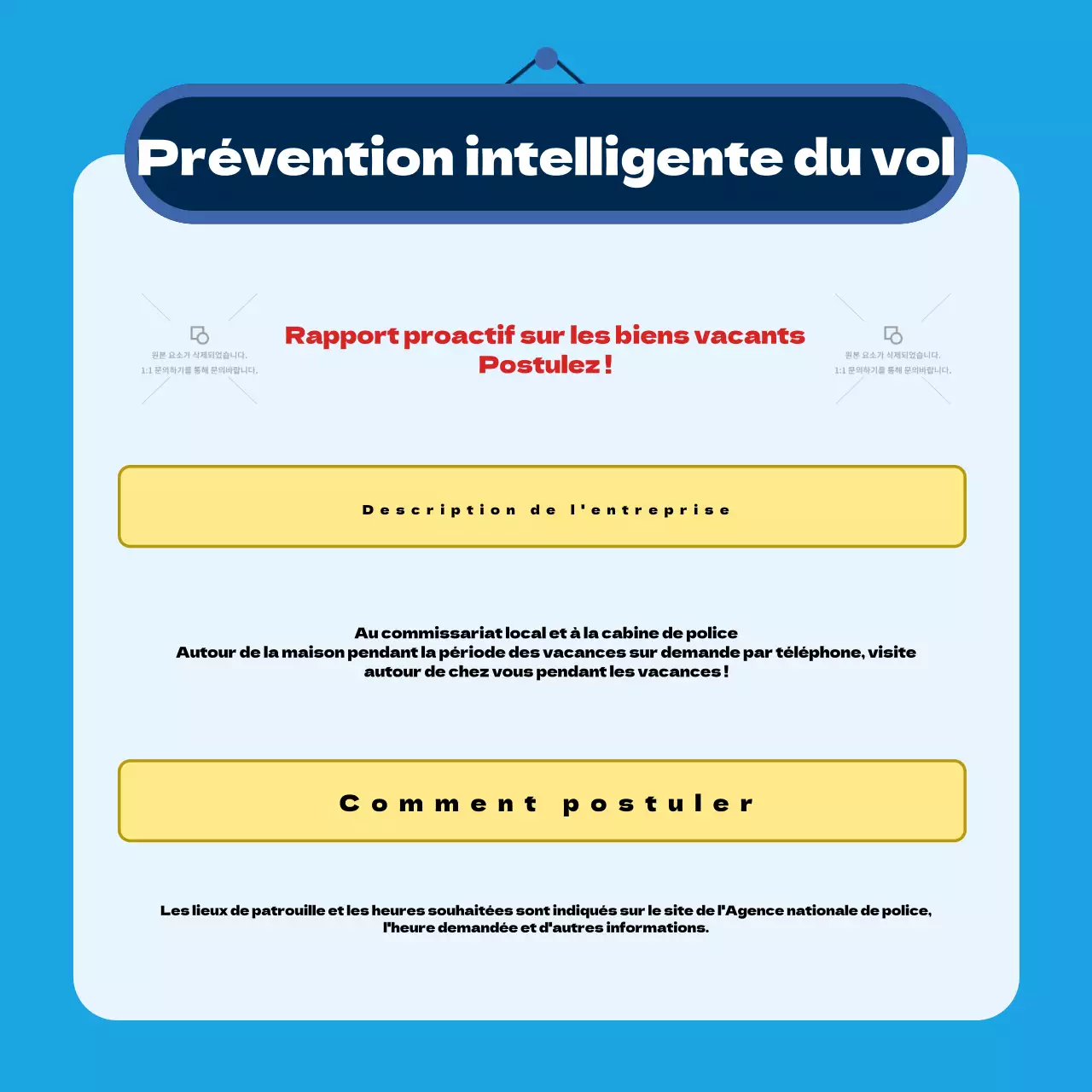 Conseils de sécurité pour les vacances surlignés en bleu