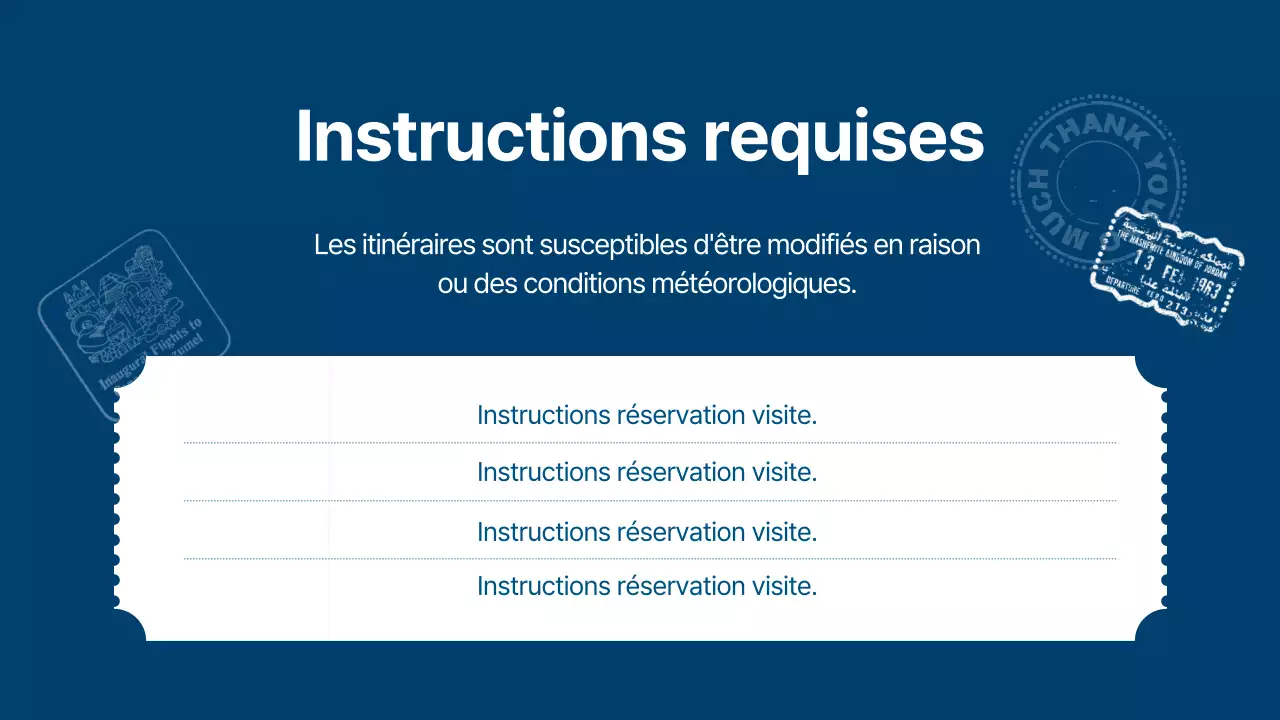 Un guide touristique moderne en bleu clair et bleu marine