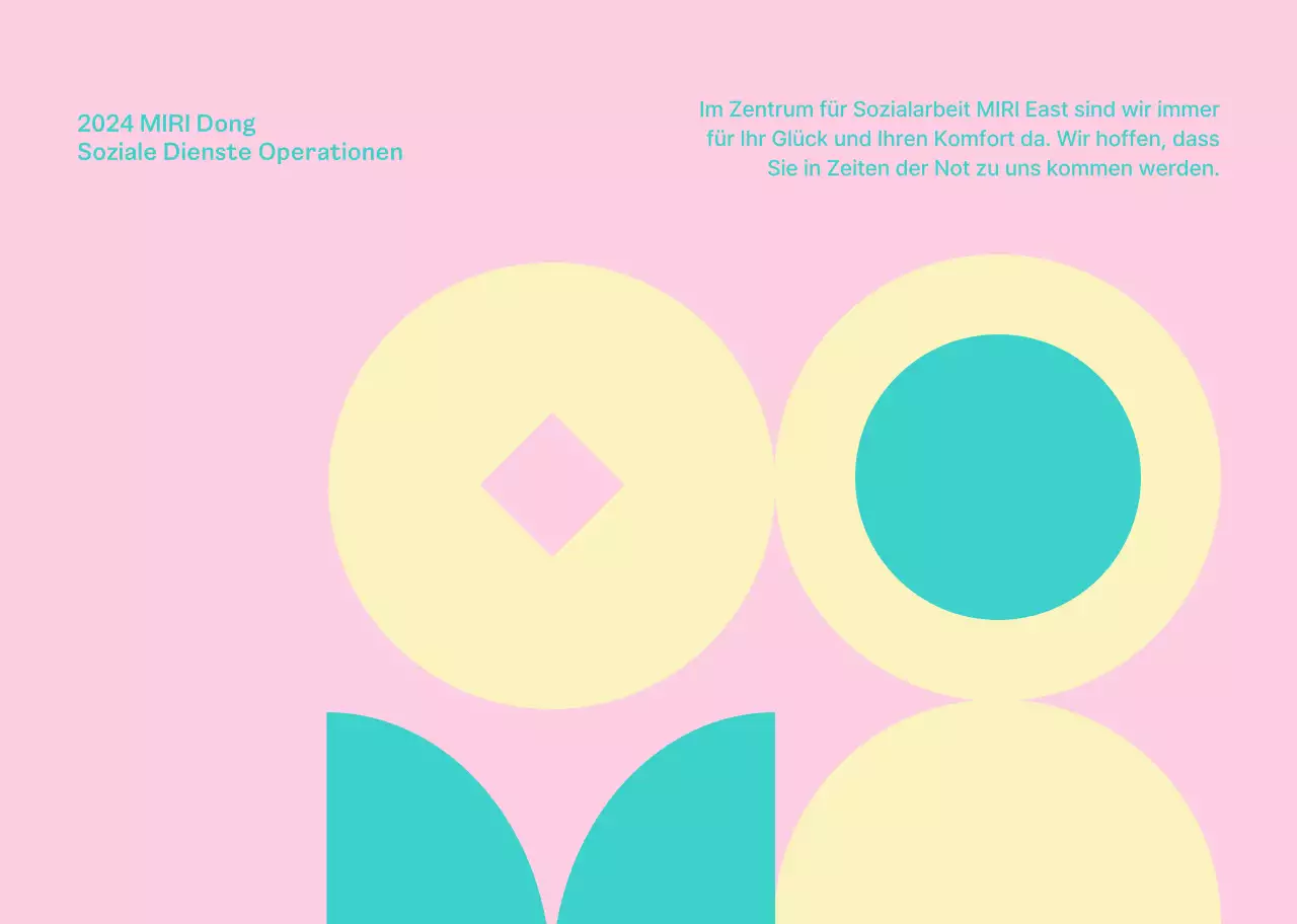 Warme und einladende Straßenbroschüre der Sozialstation mit Blumen