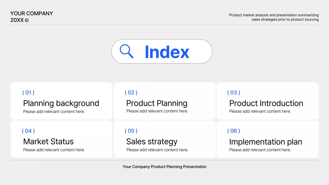 Blue Modern Product Plan Document Presentation