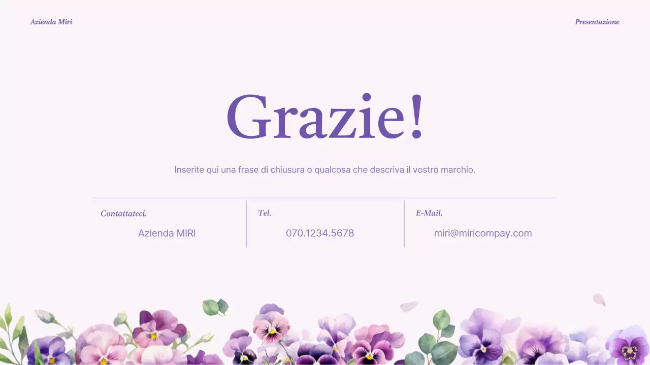 Una lussuosa presentazione del marchio in viola