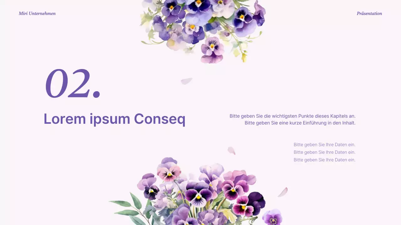 Eine luxuriöse Markeneinführung in Lila