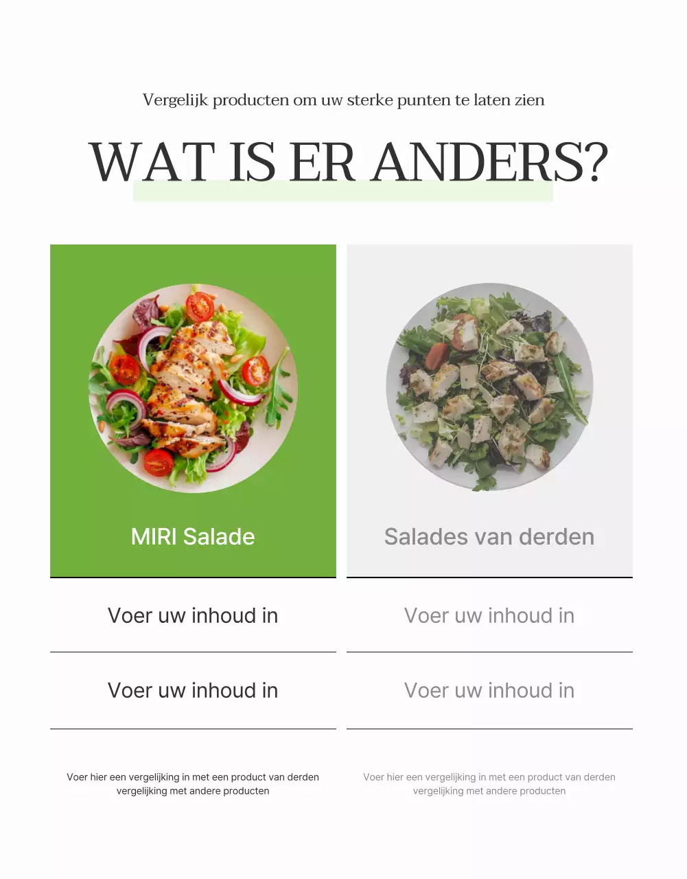 Promoot een eenvoudige salade met witte en groene bonen
