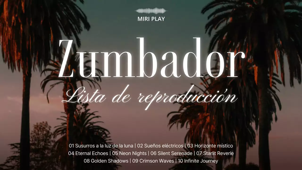 Promueva una lista de reproducción de estilo a la última en naranja y azul