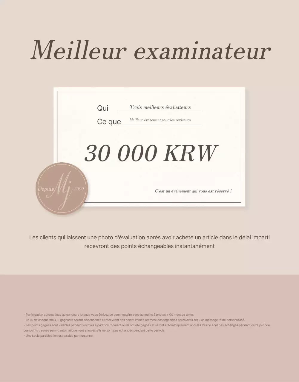 Faites la promotion de votre page d'avis sur les bijoux dans les tons bruns et beiges