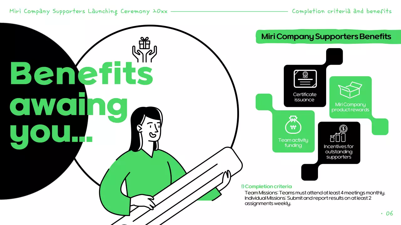 Green Minimal Business Announcement Presentation