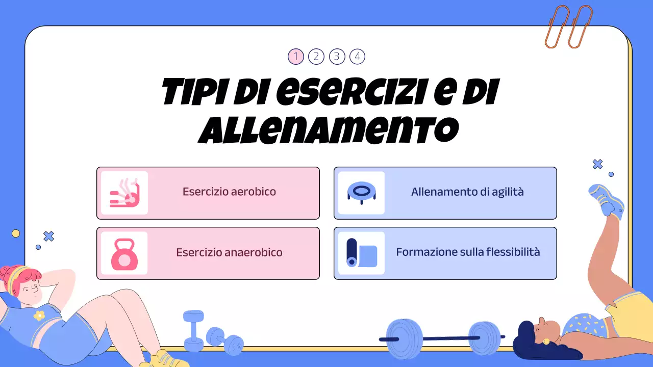 Materiale sportivo di tendenza per la scuola in blu e rosa