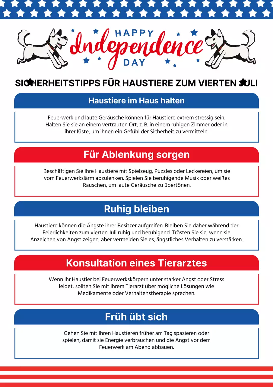 Einfache Tipps für Haustiere in Rot und Blau
