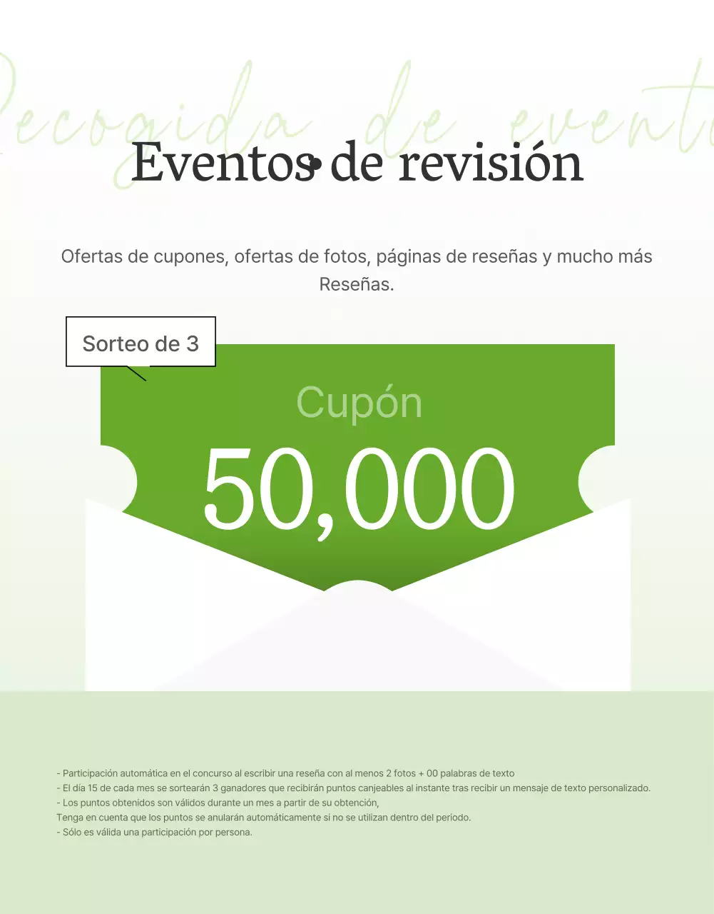 Promover un evento de revisión de ensalada simple en blanco y frijoles de loto