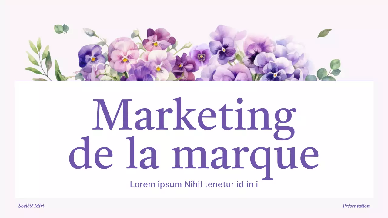 Une présentation luxueuse de la marque en violet