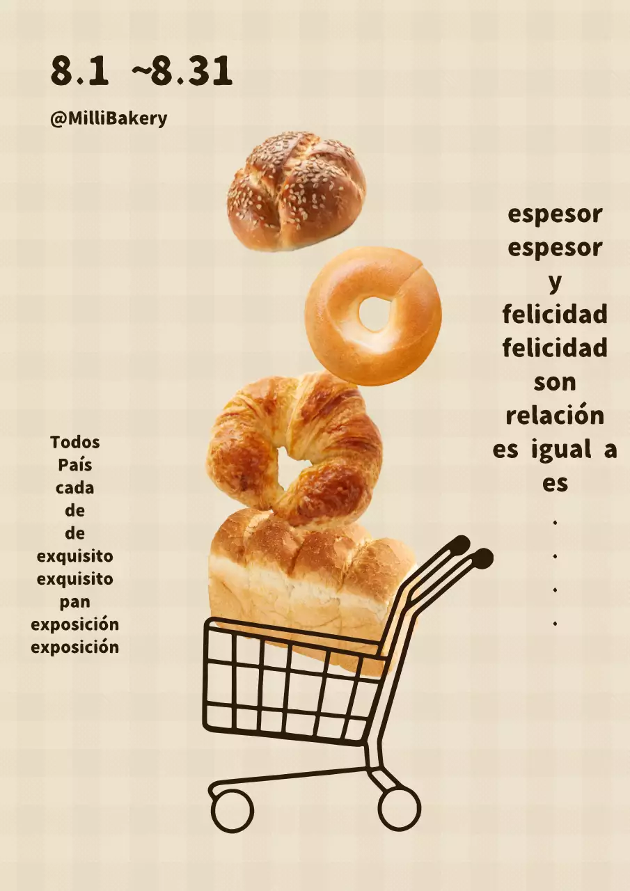 Exposición de pan sencillo amarillo y marrón PR