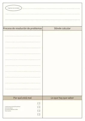 Un sencillo planificador de respuestas en marfil y marrón