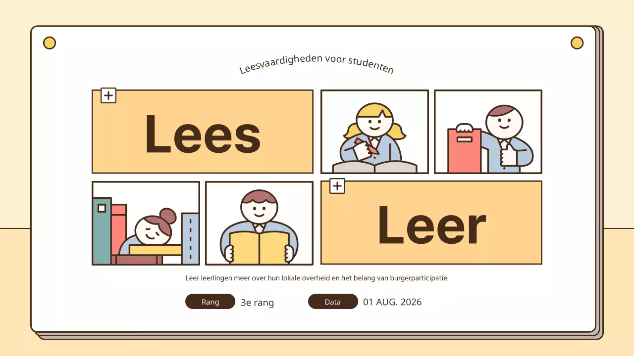Hulpmiddelen voor leesvaardigheid voor leerlingen in geel en wit