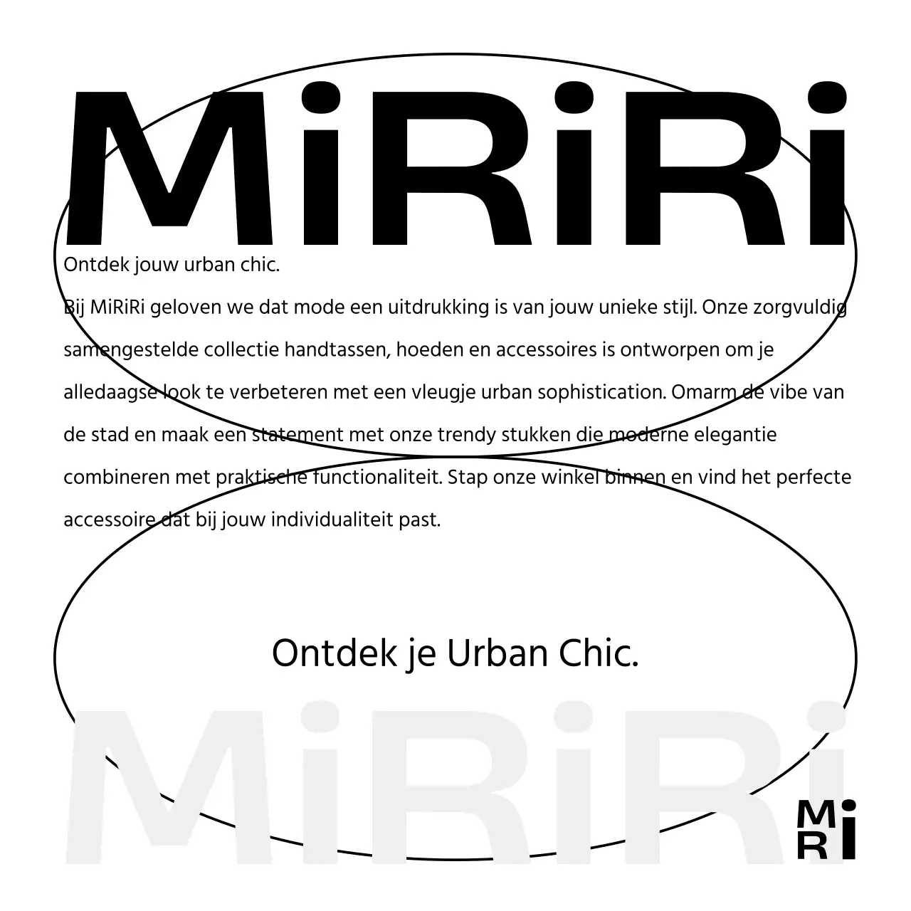 Modern Chic Winkelcentrum Merkkaart