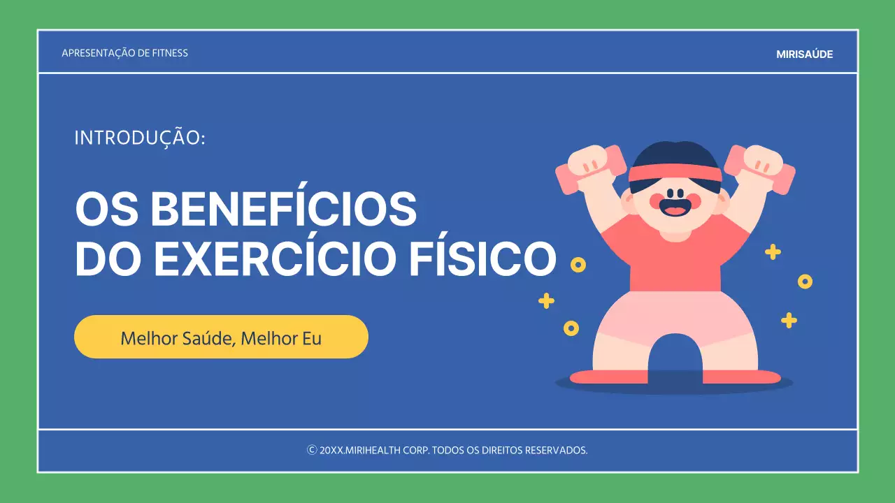 Benefícios do exercício azul e verde Recursos educativos
