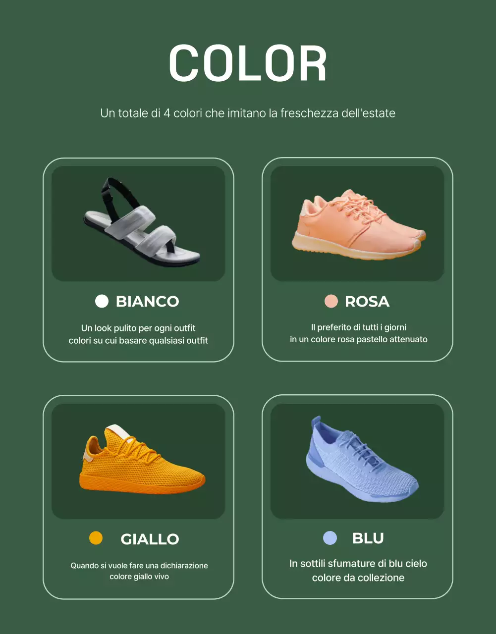 Una carrellata di scarpe estive semplici in verde e a prezzi accessibili