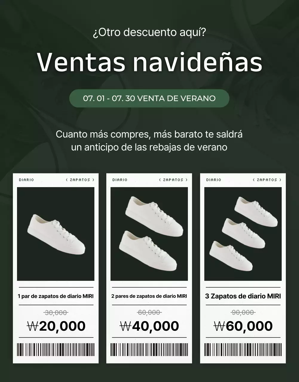 Zapatos de verano sencillos, verdes y asequibles