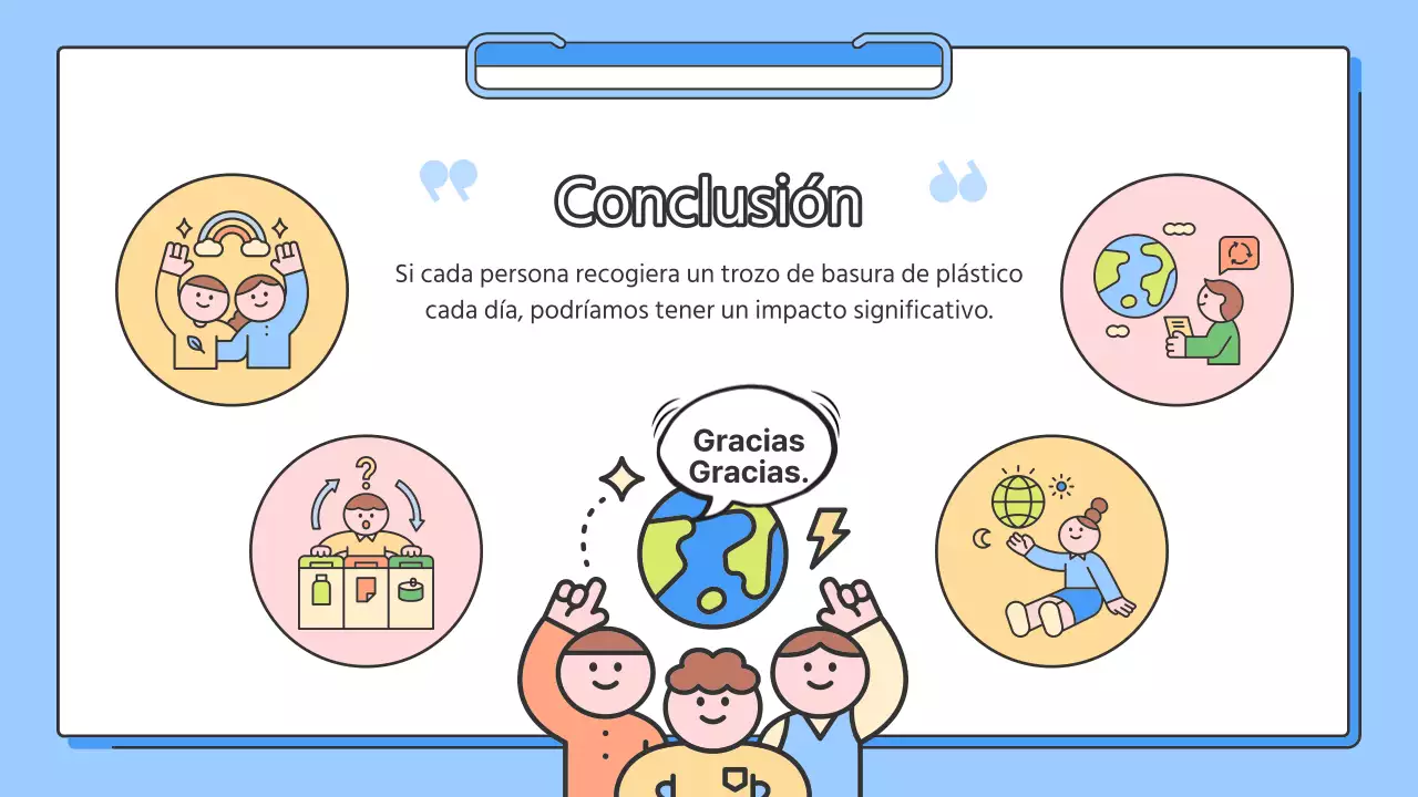 Un sencillo vídeo de formación azul y amarillo sobre cómo proteger nuestros océanos