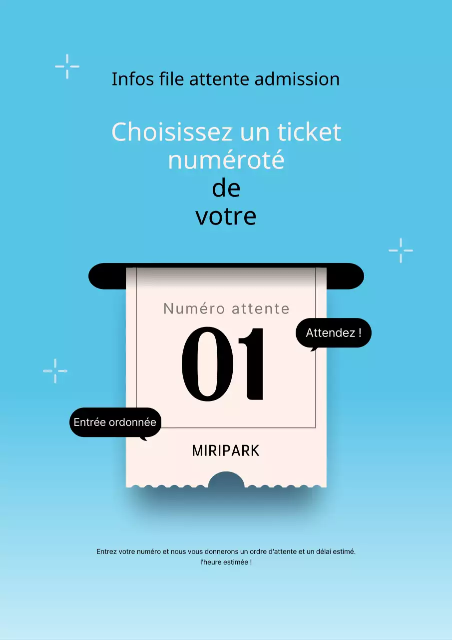 Plaque d'immatriculation minimaliste bleu clair et blanche - annonces d'attente