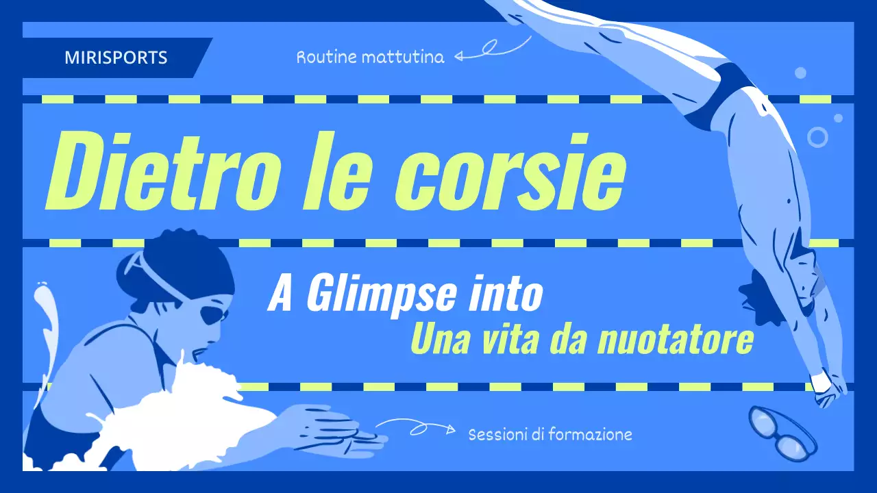 Una giornata da nuotatore nella vita di un trendsetter blu e fluorescente