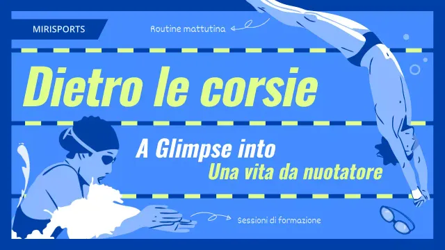 Una giornata da nuotatore nella vita di un trendsetter blu e fluorescente