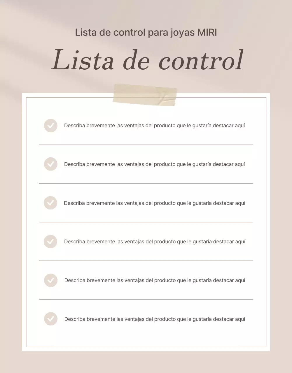 Promocione su página de control de joyas en marrones y beiges