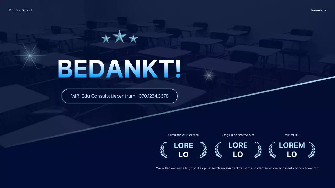 Promoot een speciale lezing met een eenvoudig kleurverloop in marineblauw