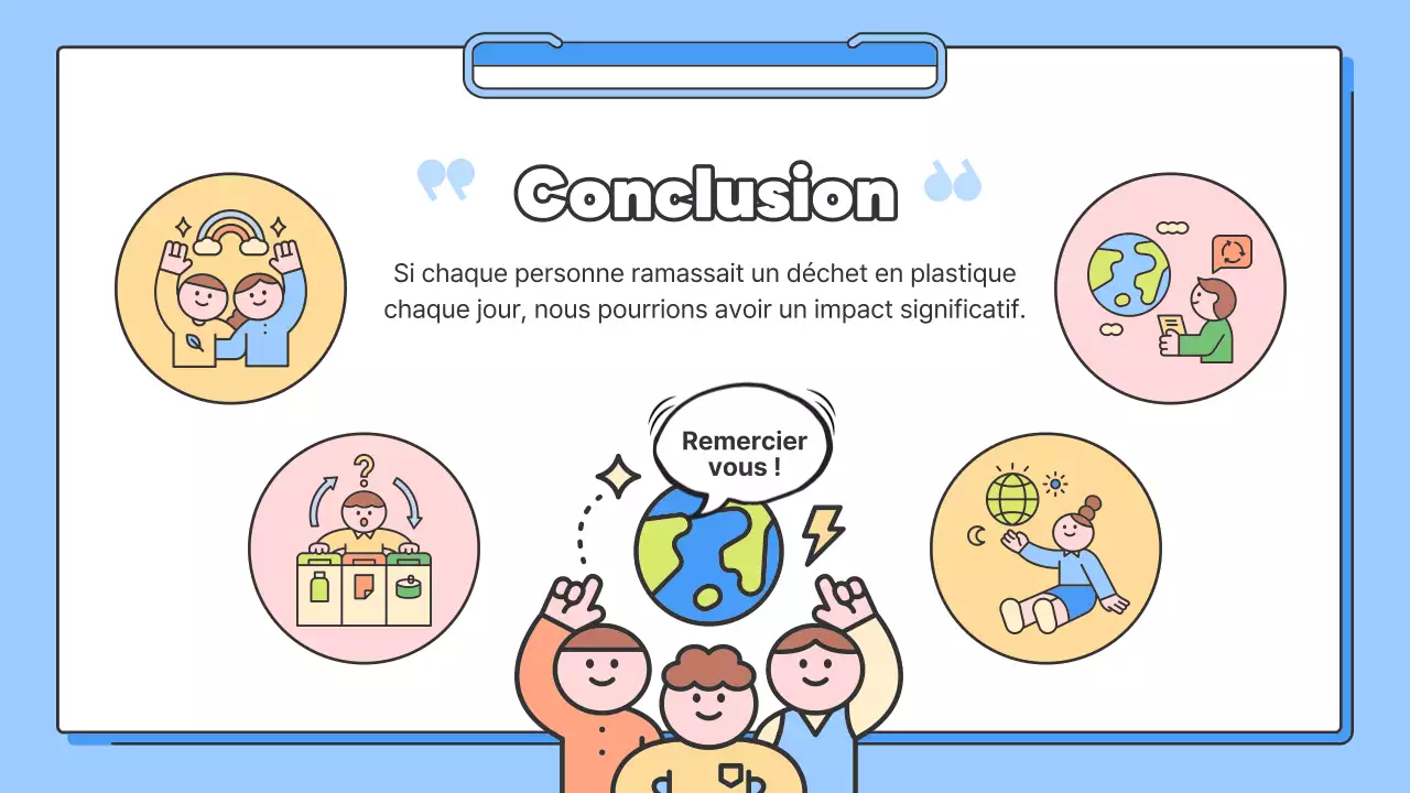 Une simple vidéo de formation sur la protection des océans en bleu et jaune