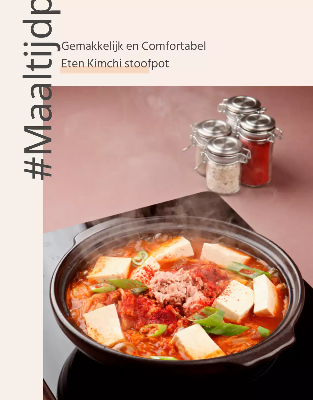 Promoot basisvoedselkit fotolay-outs in oranje en ivoorkleur