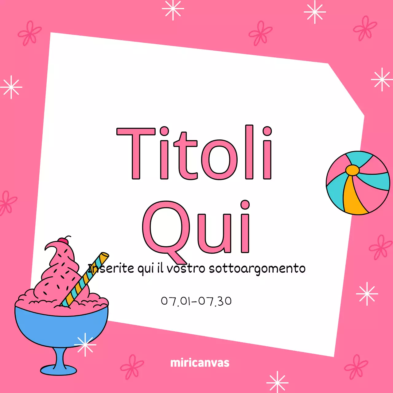 Promuovere un evento di benvenuto all'estate in giallo e verde