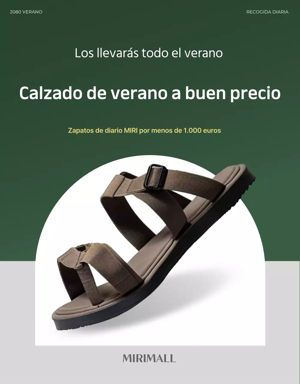 Zapatos de verano sencillos, verdes y asequibles