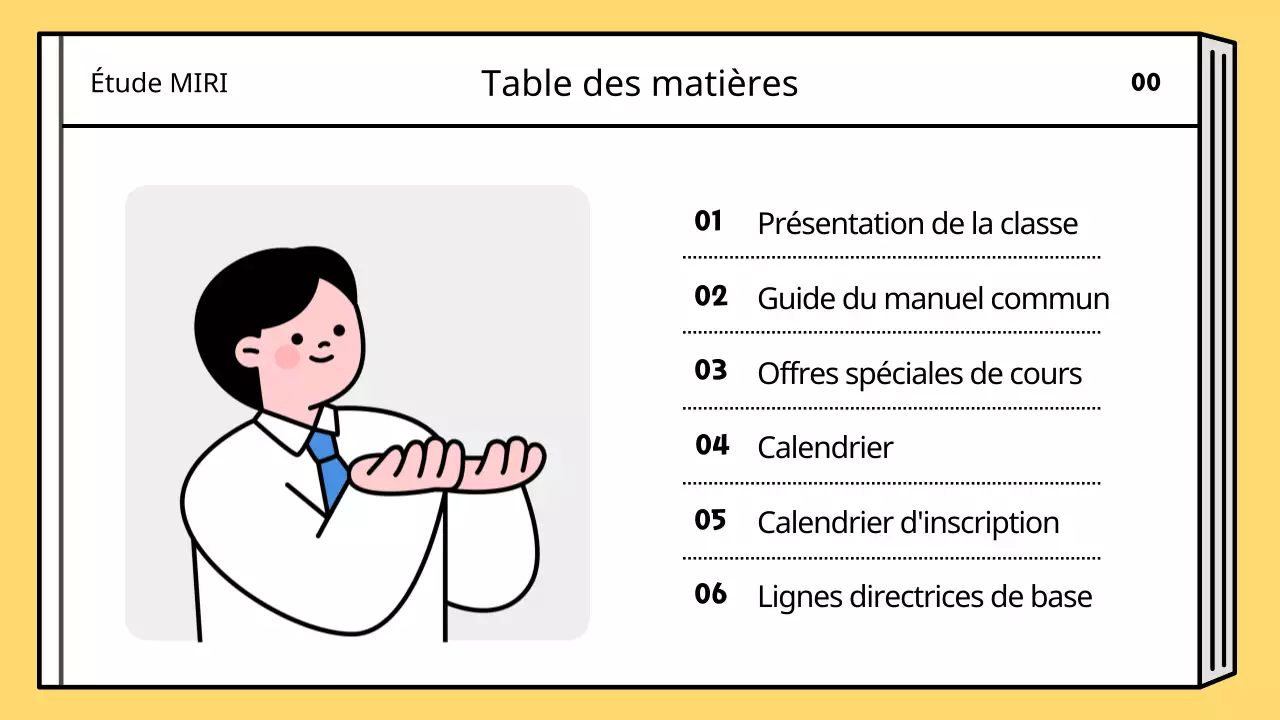 Un plan de cours simple pour les vacances d'été en jaune et bleu