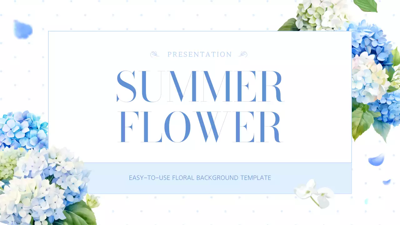 블루 플로럴 썸머 프리젠테이션