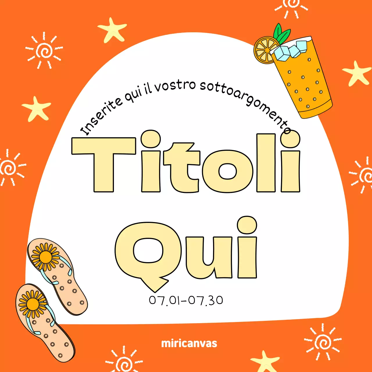 Promuovere un evento di benvenuto all'estate in giallo e verde