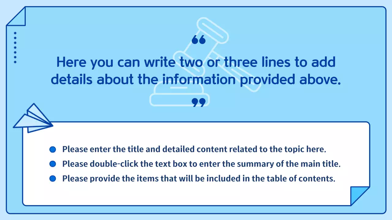 Blue Simple Constitution Course Presentation