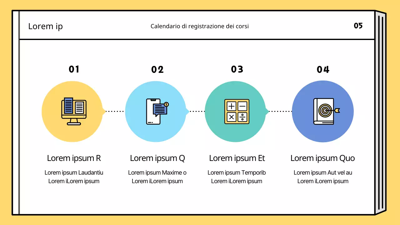 Un semplice programma di lezioni per le vacanze estive in giallo e blu