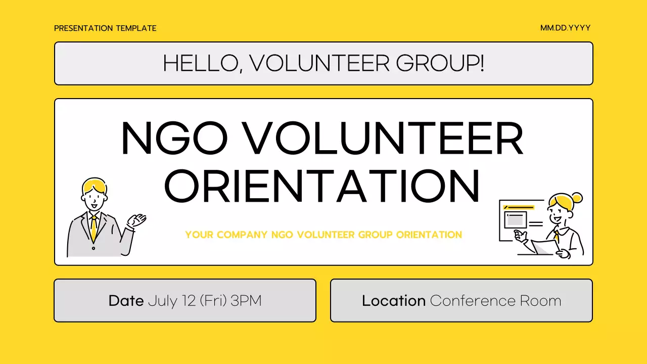 Simple yellow and gray corps training materials