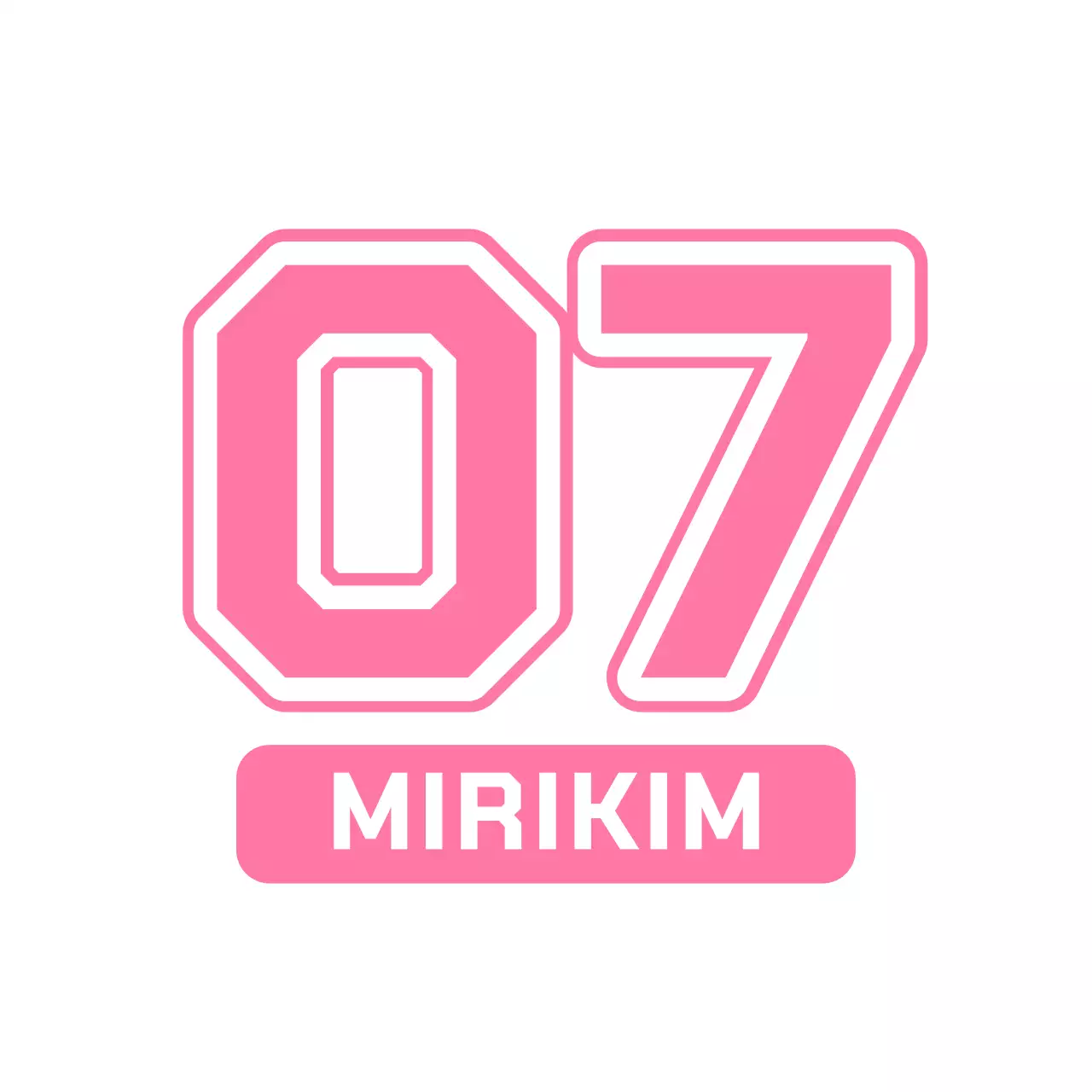 등번호 컨셉의 숫자 이니셜 굿즈