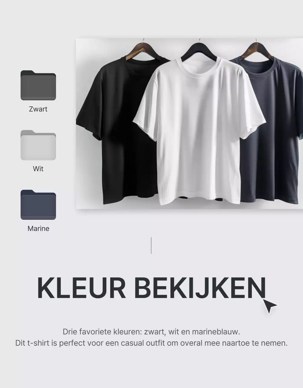 Promoot beschrijvingen en details in een grijs en lichtblauw trendy winkelcentrum