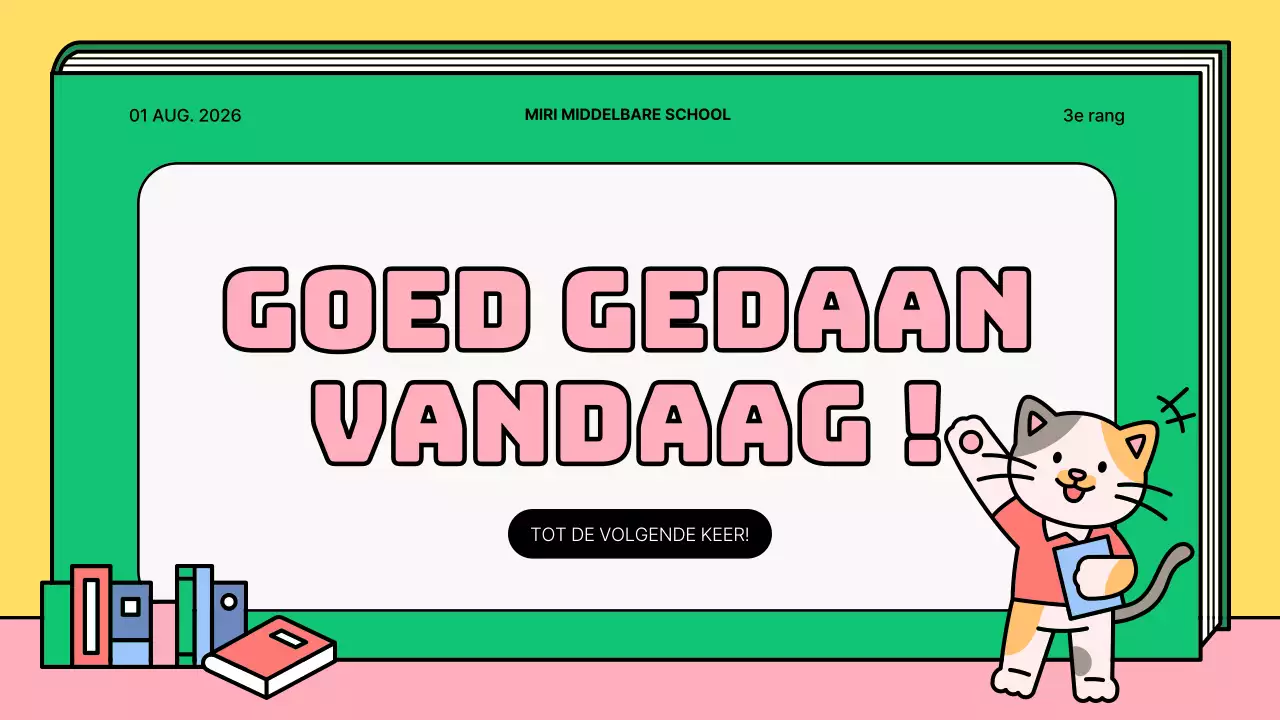 Schattig roze en groen leesmateriaal