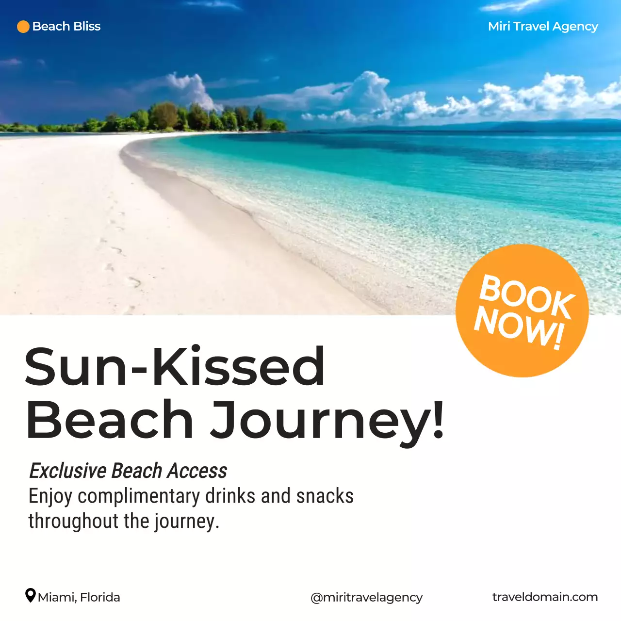 Blue Modern Travel Promotion Social Media Post