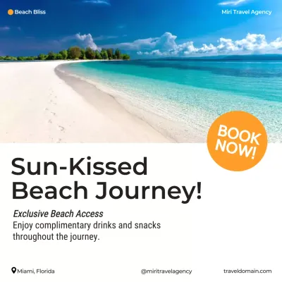 Blue Modern Travel Promotion Social Media Post