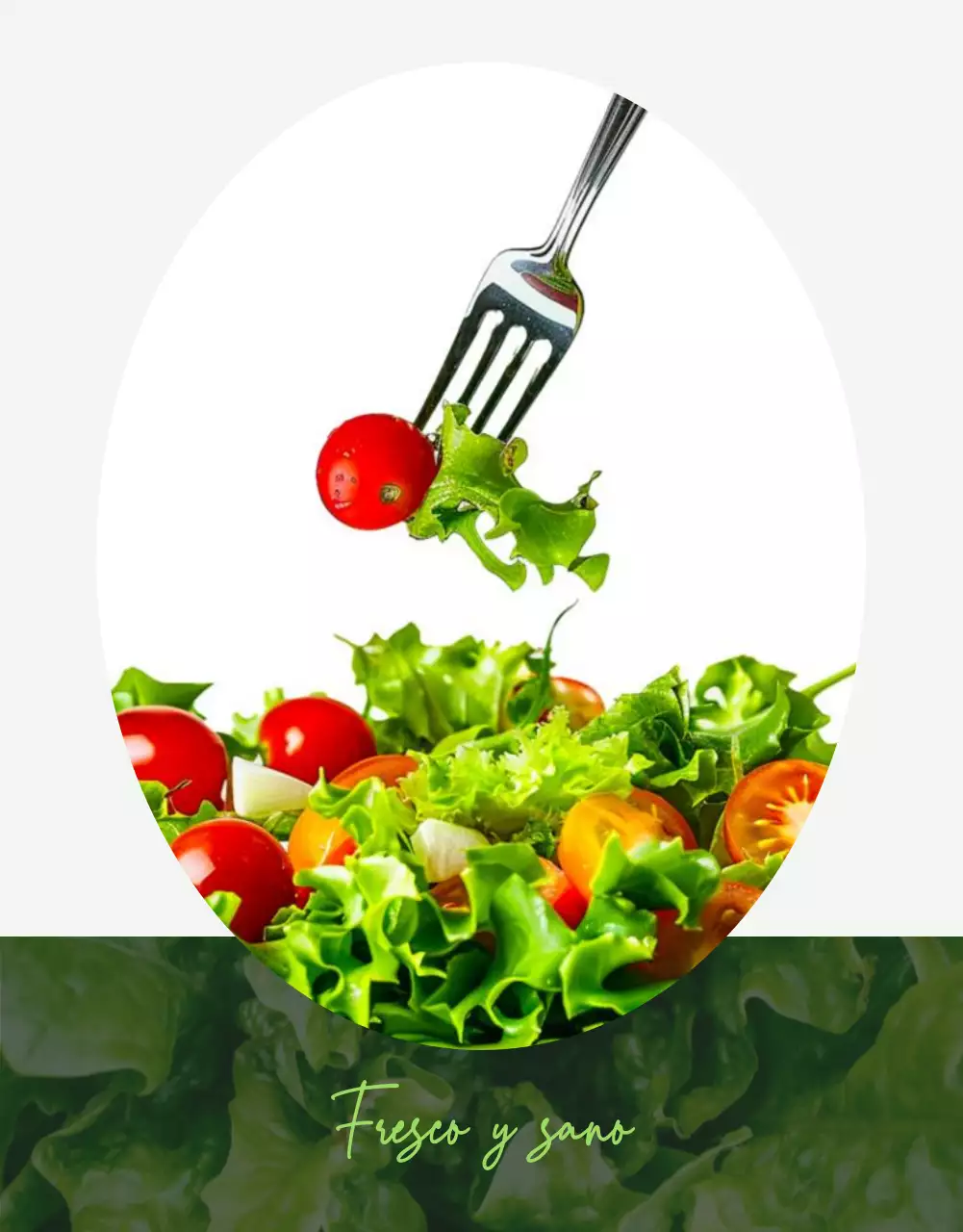 Promueva una sencilla composición fotográfica de ensalada en blanco y chartreuse