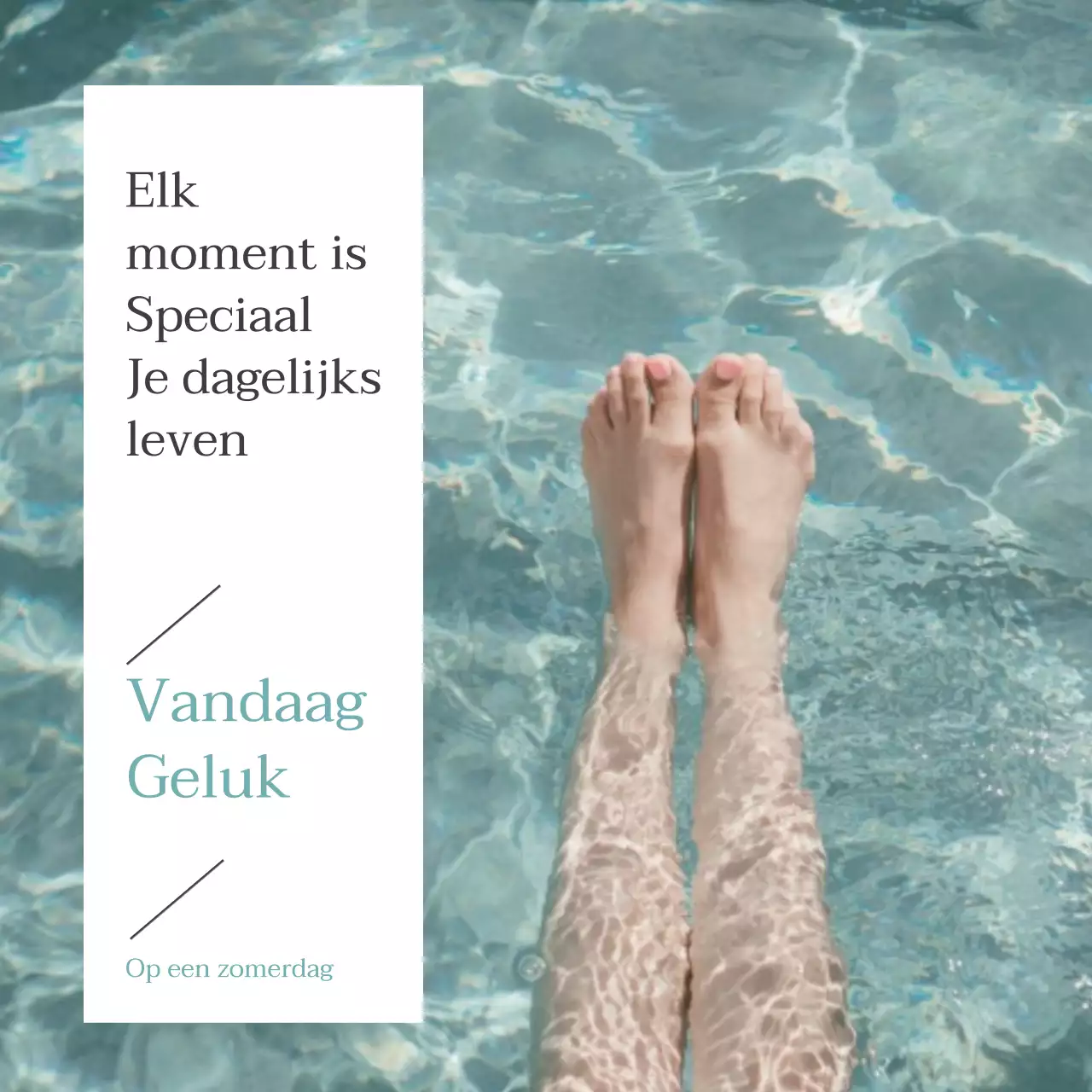 Eenvoudige social media-advertentie in lichtblauw en wit