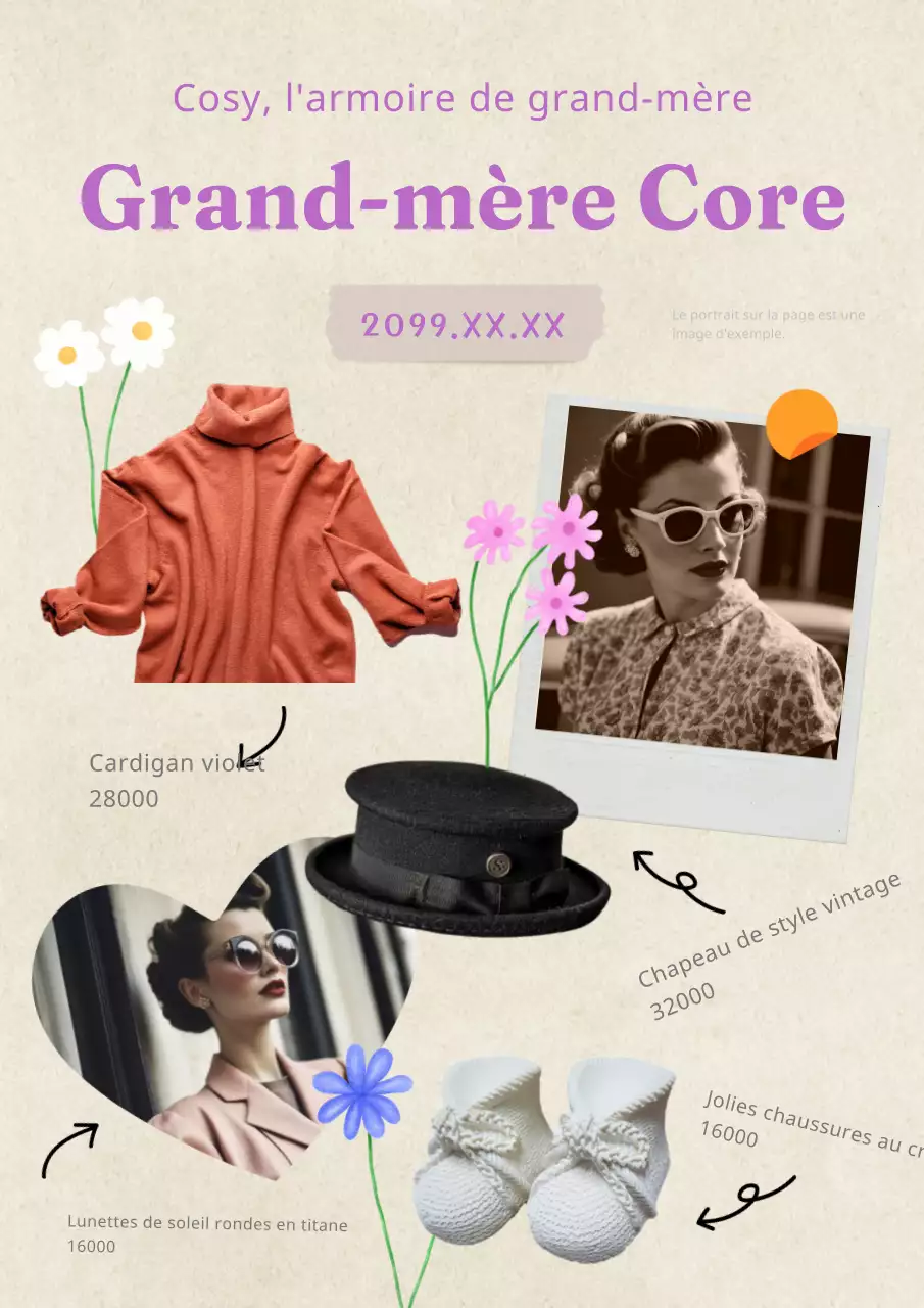 Promouvoir une tenue vintage et cosy en beige