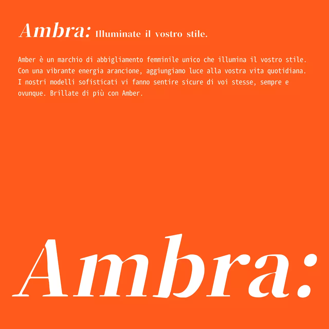 Biglietto di ringraziamento per centro commerciale arancione