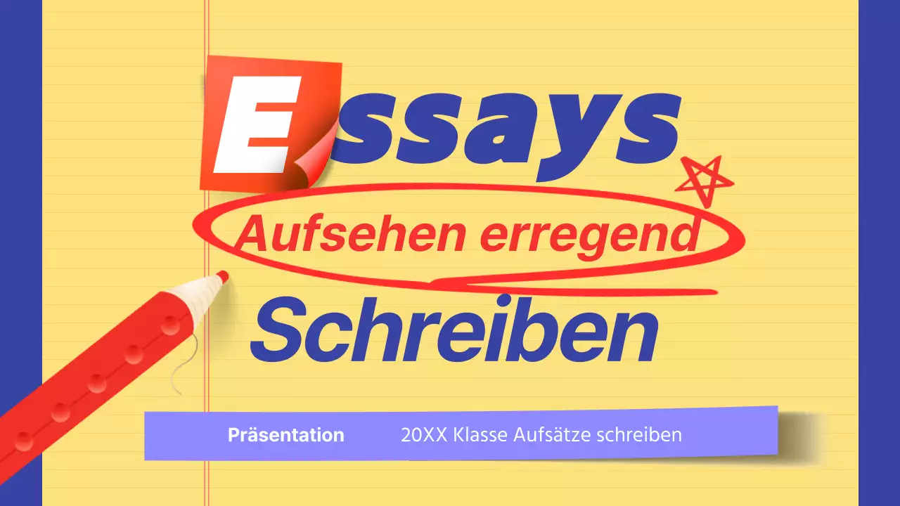 Ankündigungsinformationen in gelb und marineblau hervorgehoben