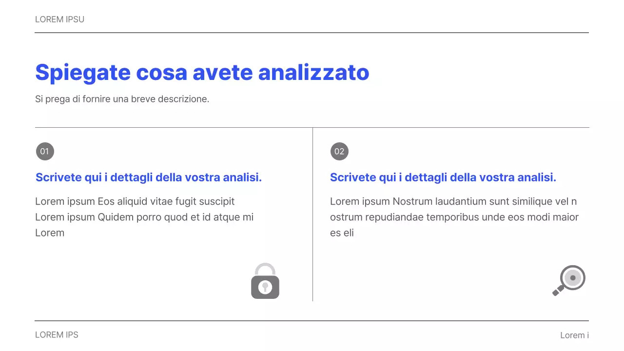 Semplice relazione aziendale stampabile in grigio e blu