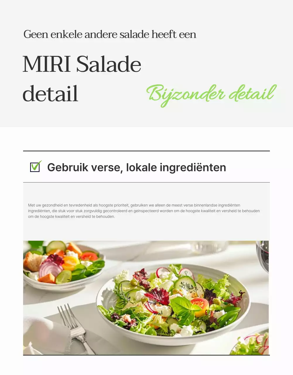 Promoot een eenvoudige salade van witte en lichte groene bonen